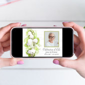 Lily of the Valley Wassercolor Celebration of Life Einladung