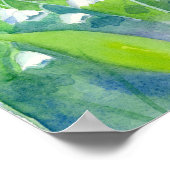 Lily of the Valley Watercolor Blume Poster (Ecke)