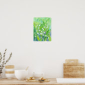 Lily of the Valley Watercolor Blume Poster (Küche)