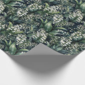 Lily of the Valley Watercolor Green Geschenkpapier (Ecke)