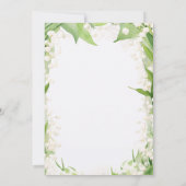 Lily of the Valley Watercolor Pastel Wedding Einladung (Rückseite)