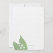 Lily of the Valley Wedding Einladung (Rückseite)