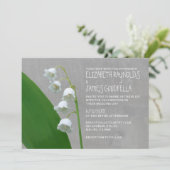 Lily of the Valley Wedding Einladungen (Stehend Vorderseite)