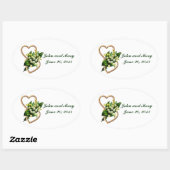 Lily of the Valley Wedding Erinnerungen Ovaler Aufkleber (Blatt)