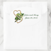 Lily of the Valley Wedding Erinnerungen Ovaler Aufkleber (Tasche)