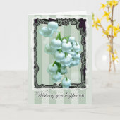 Lily of the Valley Wedding Happiness Card Karte (Gelbe Blume)