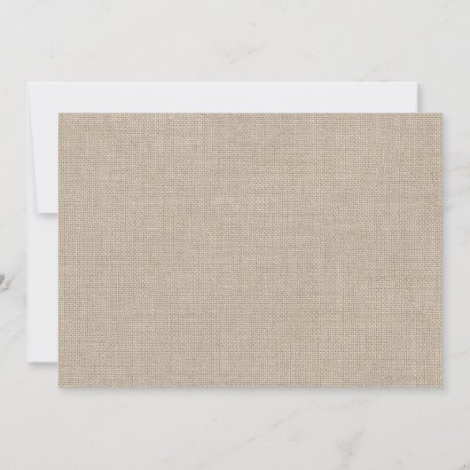 Lily of the Valley Wedding Invitation Burlap Einladung (Rückseite)