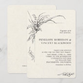 Lily-of-the-Valley Wedding Invitation Einladung (Vorne/Hinten)