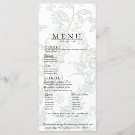 Lily of the Valley Wedding Menu Menükarte