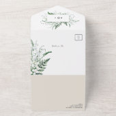 Lily of the Valley | Weiße Blumenhochzeit All In One Einladung (Außenbereich)