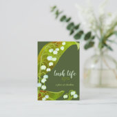 Lily of the Valley Wellness-Center Salon Visitenkarte (Stehend Vorderseite)