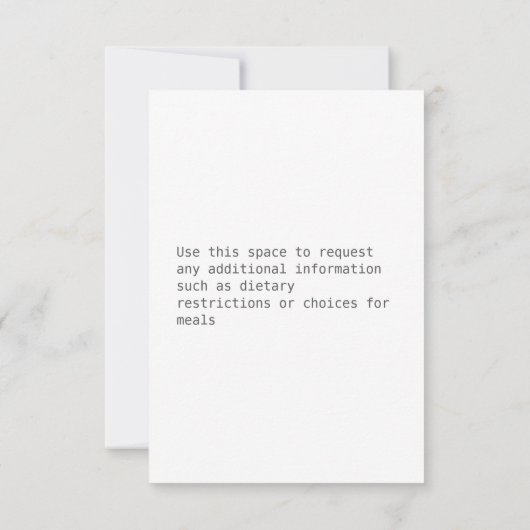 Lily of the Valley - White Collation UAWG RSVP Karte (Rückseite)