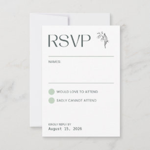 Lily of the Valley - White Collation UAWG RSVP Karte