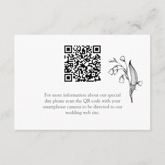 Lily of the Valley - White Enclosure Card Begleitkarte (Vorderseite)