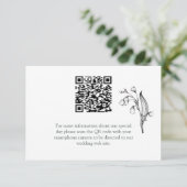 Lily of the Valley - White Enclosure Card Begleitkarte (Stehend Vorderseite)