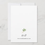 Lily of the Valley White Floral 3 Wedding Einladung (Rückseite)