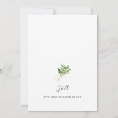 Lily of the Valley White Floral Arch Wedding Einladung (Rückseite)