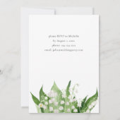 Lily of the Valley White Floral Baptism Einladung (Rückseite)