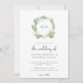 Lily of the Valley White Floral Wedding Einladung (Vorderseite)