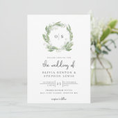 Lily of the Valley White Floral Wedding Einladung (Stehend Vorderseite)