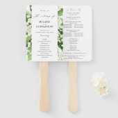 Lily of the Valley White Floral Wedding Program Fächer (Vorne und Hinten)