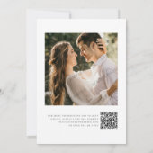 Lily of the Valley White Floral Wedding RSVP Einladung (Rückseite)