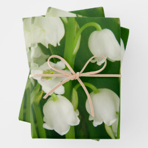 Lily of the Valley White Spring Flowers Geschenkpapier Set