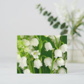 Lily of the Valley White Spring Flowers Postkarte (Stehend Vorderseite)