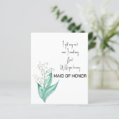 Lily of the Valley wirst du meine Trauzeugin sein (Stehend Vorderseite)