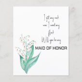 Lily of the Valley wirst du meine Trauzeugin sein (Vorderseite)