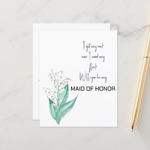 Lily of the Valley wirst du meine Trauzeugin sein