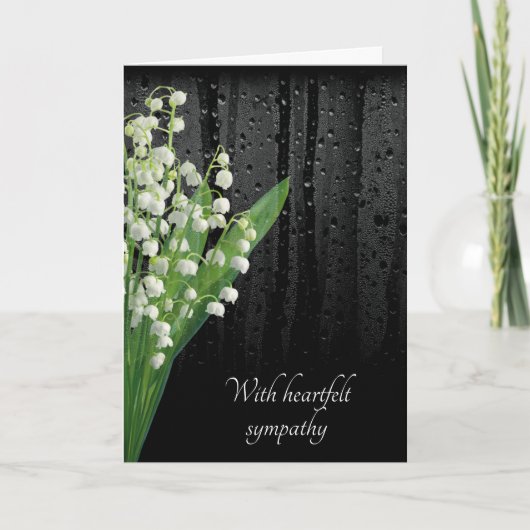 Lily of the Valley with Rain Card Karte (Vorderseite)