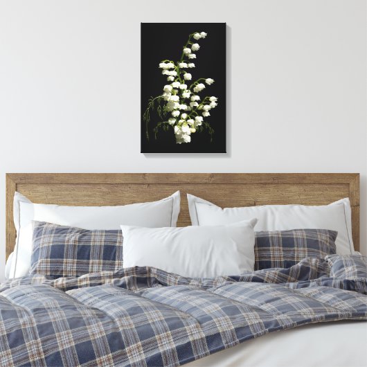 Lily of the Valley Wrapped Canvas Leinwanddruck (Insitu (Schlafzimmer))
