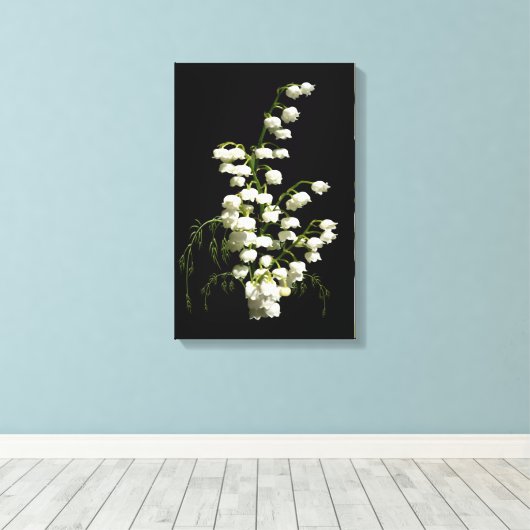 Lily of the Valley Wrapped Canvas Leinwanddruck (Insitu (Holzboden))