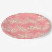 Lily-of-the-Vallley Pink Spring Flowers Pappteller (Schrägansicht)