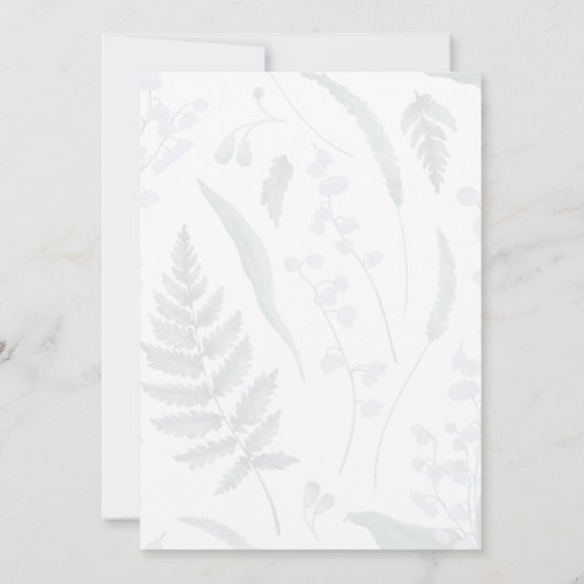 Lily of Valley | Botanischer Schatten vorne und hi Einladung (Rückseite)
