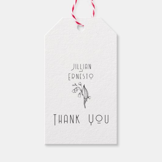 Lily of Valley Collection | Weiße Anwendung Geschenkanhänger (Vorderseite)