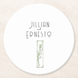 Lily of Valley Collection | White Custom Napkins Runder Pappuntersetzer
