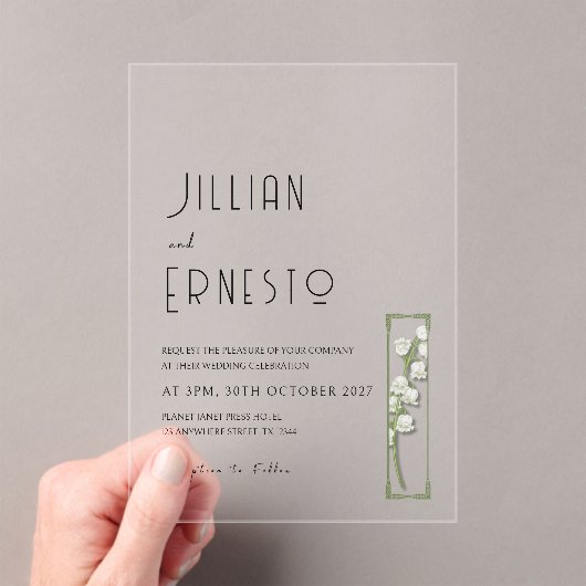 Lily of Valley | Farbdarstellung v1 Benutzerdefini Acryleinladungen (Insitu (Handheld))