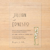 Lily of Valley | Farbdarstellung v1 Benutzerdefini Acryleinladungen (Vorderseite)