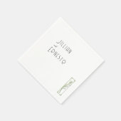 Lily of Valley | Farbdarstellung v1 Benutzerdefini Serviette (Ecke)