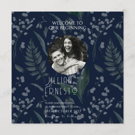 Lily of Valley Ferns | Dark Blue Foto Program Programm (Vorderseite)