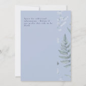 Lily of Valley | Hellblauer Solid mit verblasster Einladung (Rückseite)