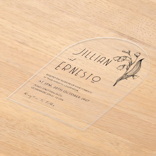 Lily of Valley | Keine Farbe entfernbare Abbildung Acryleinladungen (Ablage )