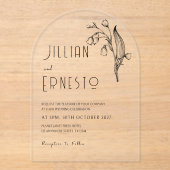 Lily of Valley | Keine Farbe entfernbare Abbildung Acryleinladungen (Vorderseite)