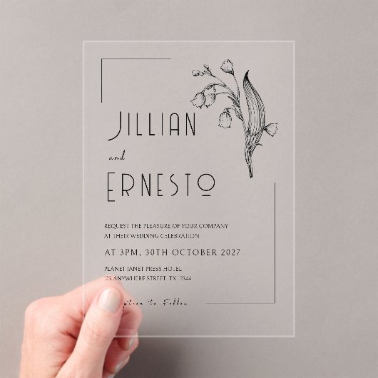 Lily of Valley | Keine Farbe entfernbarer Rahmen Acryleinladungen (Insitu (Handheld))