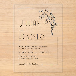 Lily of Valley | Keine Farbe entfernbarer Rahmen Acryleinladungen