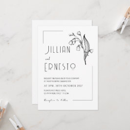 Lily of Valley | Keine Farbe entfernbarer Rahmen Einladung