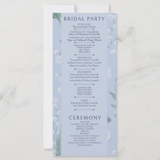 Lily of Valley | Light Blue mit Foto Programm (Rückseite)