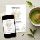 Lily of Valley Matcha Made in Heaven Couple Shower Einladung